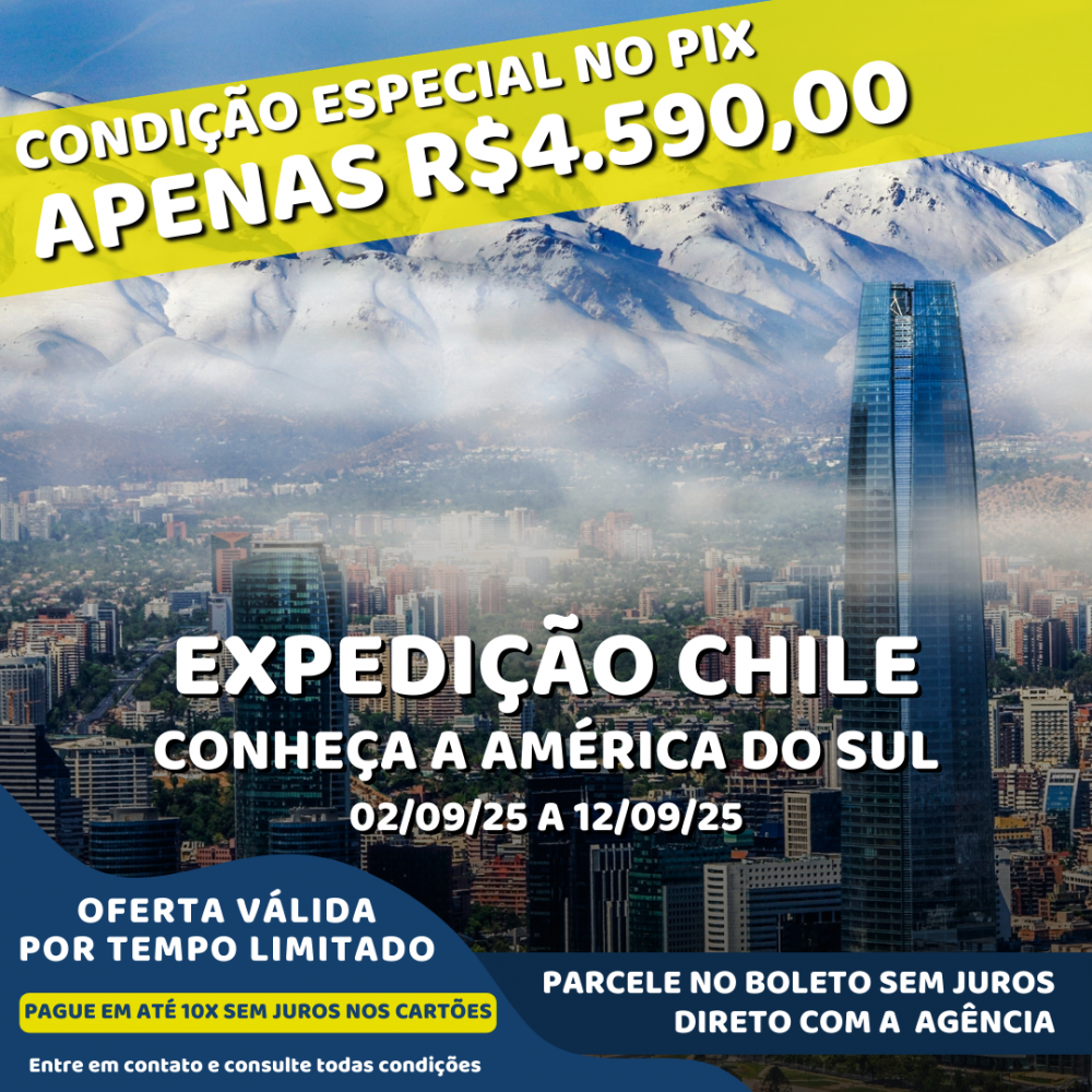 Detalhes do produto Expedição Chile - Setembro