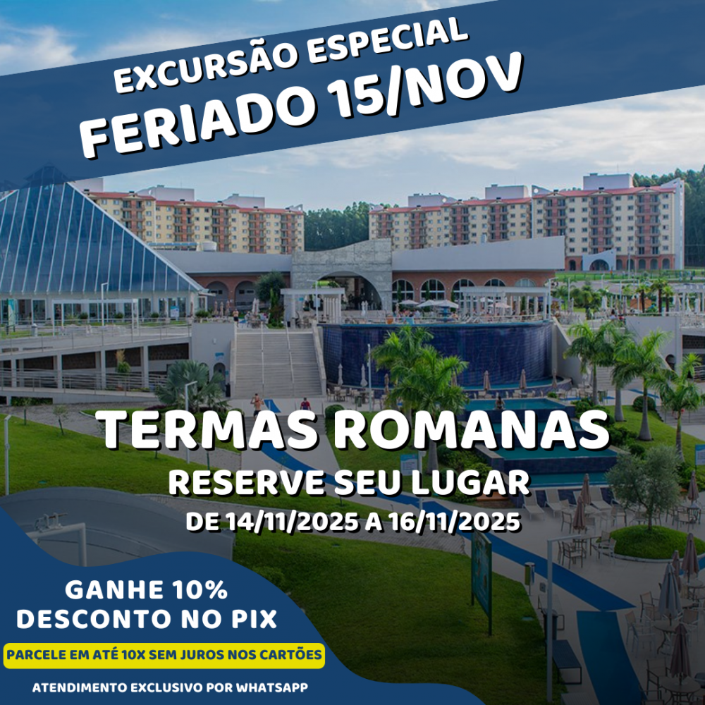 Detalhes do produto Termas Romanas - Recanto Maestro - Feriado 15/nov