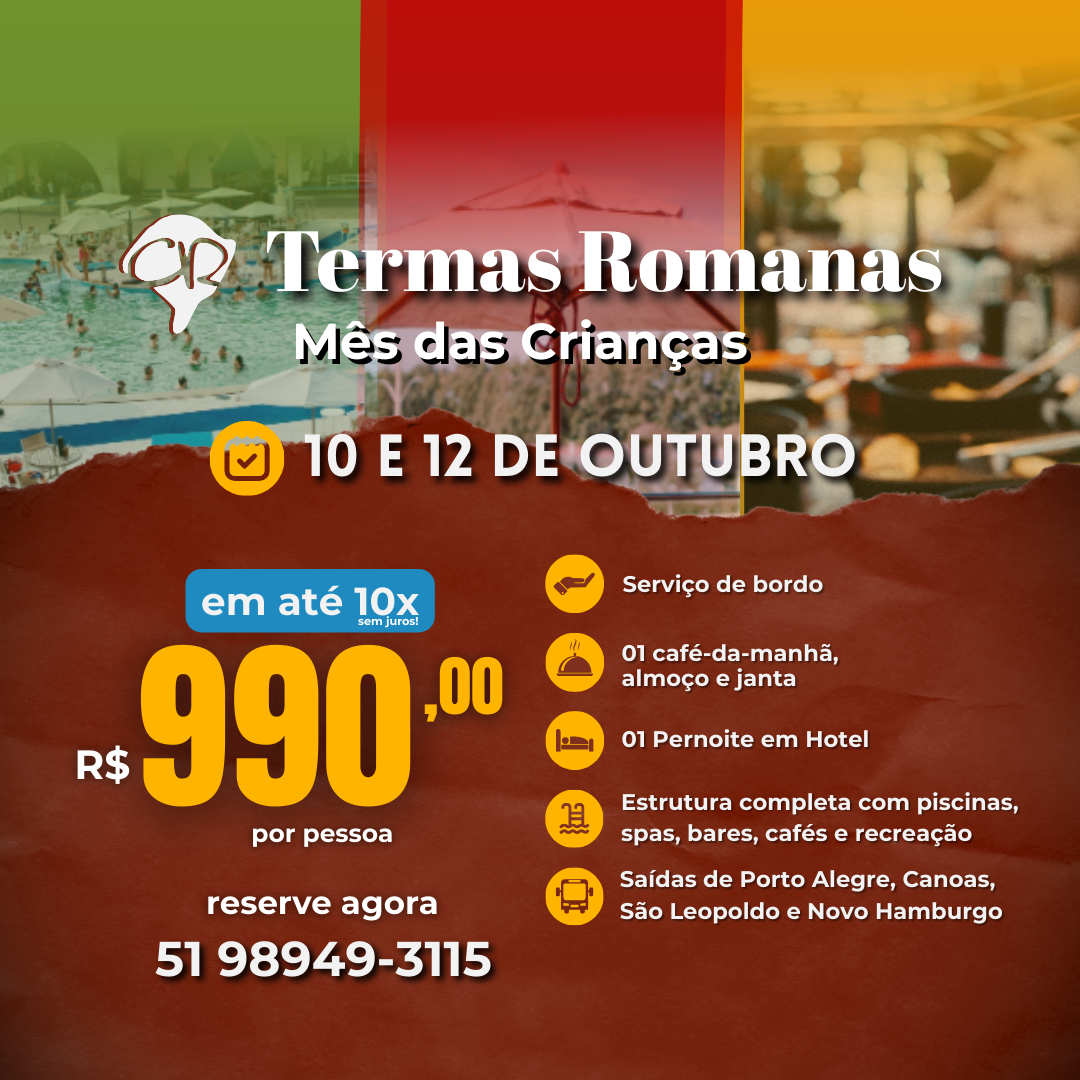 Termas Romanas - Recanto Maestro - Mês das Crianças